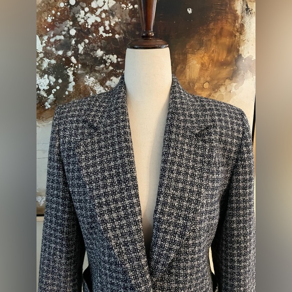 True Vintage Austin Reed London New York silk wool blazer jacket size 4 Petite ~ - Picture 6 of 12